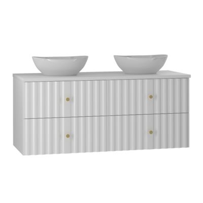 Meuble double vasque 120cm Izae Blanc
