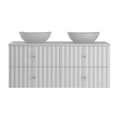 Meuble double vasque 120cm Izae Blanc