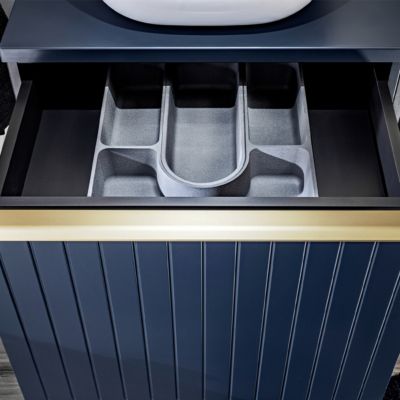 Meuble double vasque 140cm 2 niches eros Bleu