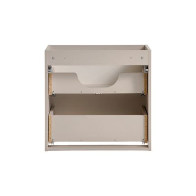 Meuble double vasque 160cm panier à linge Manoa Cachemire et bois