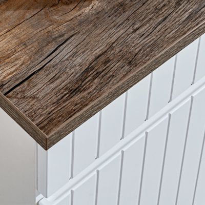Meuble double vasque 160cm Zelie Blanc et Bois