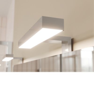 Meuble double vasque encastrée EASY - 2 tiroirs Chêne clair L. 120 cm + miroir - Saniverre