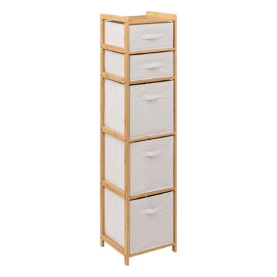 Meuble Etagère en Bambou avec 5 paniers H 144.3 cm