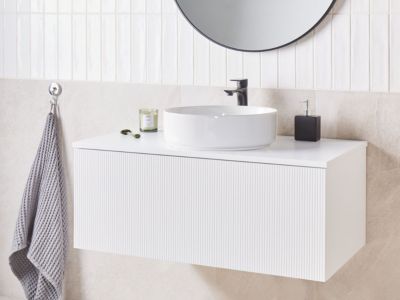 Meuble haut ALZIRA 100 cm 52 cm 40 cm Blanc