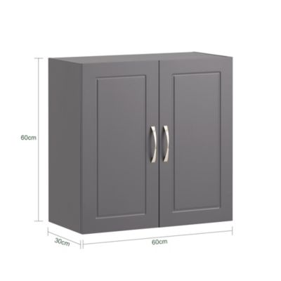 Meuble Haut Armoire de Toilettes Salle de Bain Suspendue, 2 Portes, FRG231-DG, SoBuy