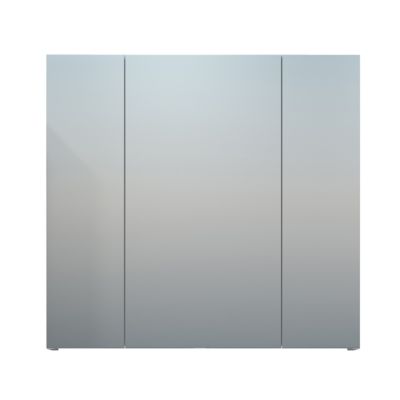 Meuble haut avec miroir - Mélaminé - Blanc - 80 - 75 - 16 cm