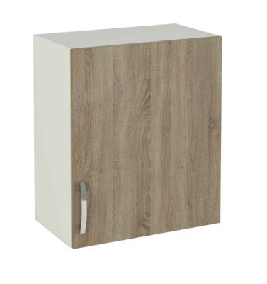 Meuble haut de cuisine 1 porte coloris chêne cortez - Hauteur 70 x Longueur 60 x profondeur 35 cm