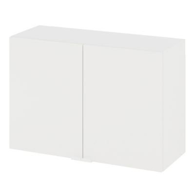 Meuble haut de cuisine 2 portes blanc l.80 x H.55 cm Izee