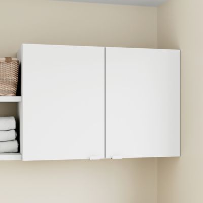 Meuble haut de cuisine 2 portes blanc l.80 x H.55 cm Izee
