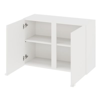 Meuble haut de cuisine 2 portes blanc l.80 x H.55 cm Izee