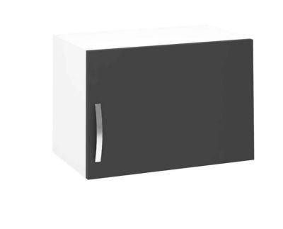 Meuble haut de cuisine avec 1 porte coloris gris  - Hauteur 40 x Longueur 60 x profondeur 35 cm