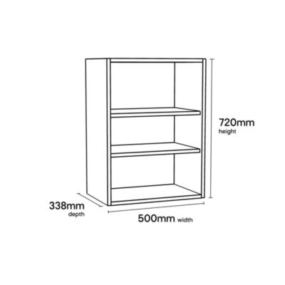 Meuble haut de cuisine avec 1 porte GoodHome Stevia blanc L. 50 x H. 72 cm
