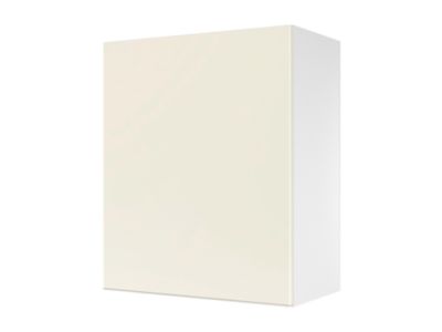 Meuble haut de cuisine avec 1 porte GoodHome Stevia crème brillant L. 60 x H. 72 cm