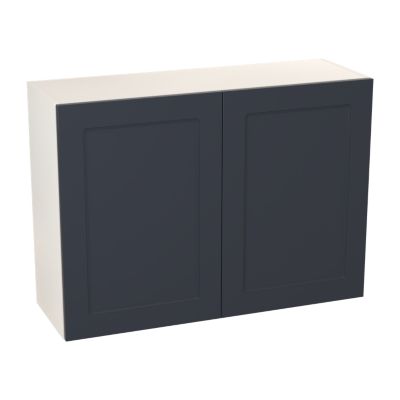 Meuble haut de cuisine avec 2 portes GoodHome Artemisia bleu L. 100 x H. 72 cm