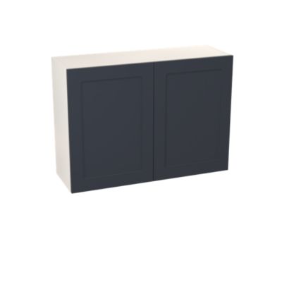 Meuble haut de cuisine avec 2 portes GoodHome Artemisia bleu L. 100 x H. 72 cm