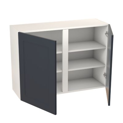 Meuble haut de cuisine avec 2 portes GoodHome Artemisia bleu L. 100 x H. 72 cm