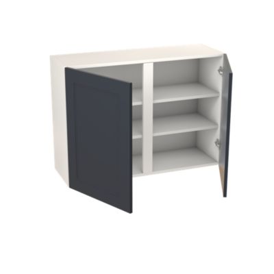 Meuble haut de cuisine avec 2 portes GoodHome Artemisia bleu L. 100 x H. 72 cm