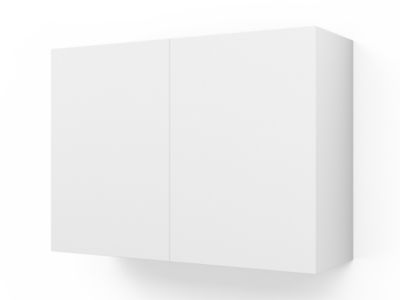 Meuble haut de cuisine avec 2 portes GoodHome Stevia blanc mat l.100 x H.72 cm