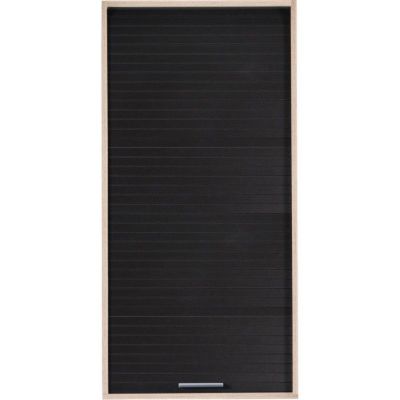 Meuble Haut de Cuisine Chêne Rideau Noir 4 Niches 60 x 124 x 35 cm - L 60 x l 35 x H 123.6 cm