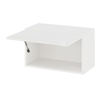 Meuble haut de cuisine pour hotte 1 porte blanc l.60 x H.38 cm Izee