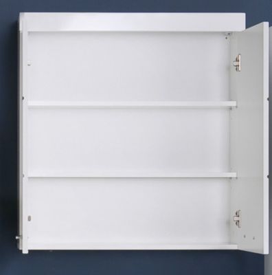 Meuble haut de salle de bain AMANDA - 2 portes - Blanc brillant - L73 x P23 x H77 cm -