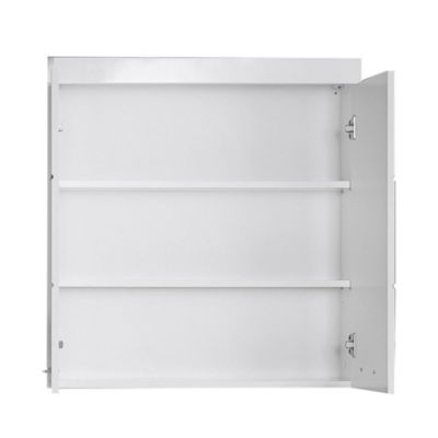 Meuble haut de salle de bain AMANDA - 2 portes - Blanc brillant - L73 x P23 x H77 cm -