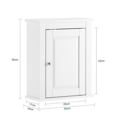 Meuble Haut de Salle de Bain, Armoire Suspendue, 1 porte Placard, FRG203-W, SoBuy