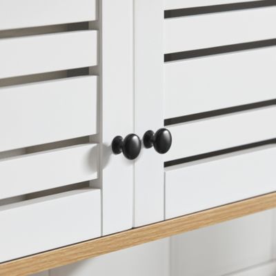 SoBuy BZR84-W Armoire murale avec portes de salle de bain, cuisine et pharmacie Blanc env. 60 x 60 x 30 cm