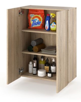 Meuble Haut de salle de bain Chêne Sonoma 60 cm, armoire murale au-dessus de la machine à laver , colonne