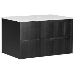 Meuble haut QUINTELA 80 cm 52 cm 48 cm Noir