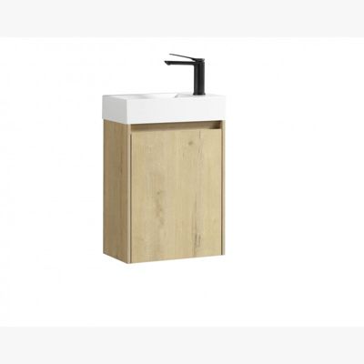 Meuble lave main 40 cm chêne clair Aquastretto