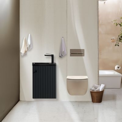 Meuble lave-main Aquanero noir 40 cm