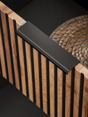 Meuble lave main à suspendre XILO NOIR CHÊNE 40 cm