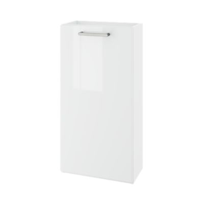 Meuble lave mains à poser blanc brillant 1 porte l.43,5 x H.79 x P.23,2 cm GoodHome Imandra