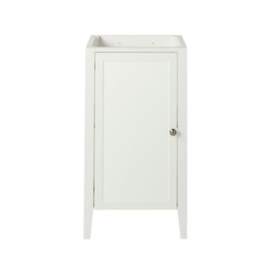Meuble lave mains à poser blanc mat, l.44 x H.80 x P.30 cm, 1 porte, GoodHome Perma