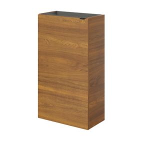 Meuble lave mains à poser effet noyer l.44 x H.79 x P.23 cm, GoodHome Imandra