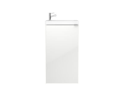 Meuble lave mains à poser GoodHome Imandra blanc L.44 x H.79 cm + plan vasque Beni