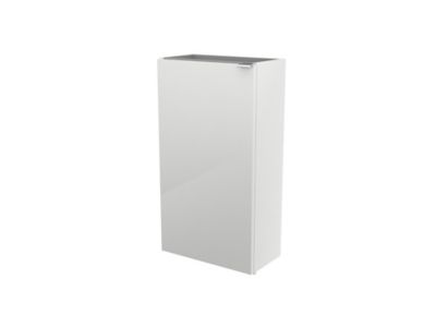 Meuble lave mains à poser l.44 x H.79 x P.23 cm, blanc brillant, GoodHome Imandra