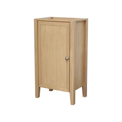 Meuble lave mains à poser l.44 x H.80,6 x P.30 cm, placage chêne, GoodHome Perma