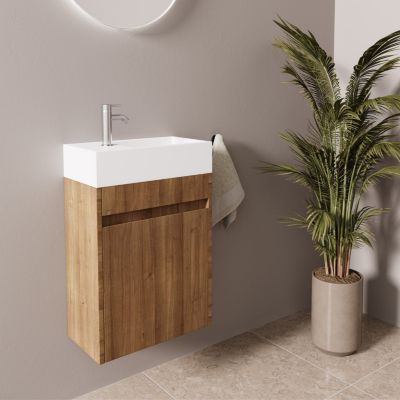 Meuble lave-mains chêne chaud LOMAZOO Ibiza - 40cm