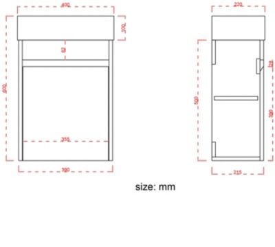 Meuble lave-mains chêne chaud LOMAZOO Ibiza - 40cm