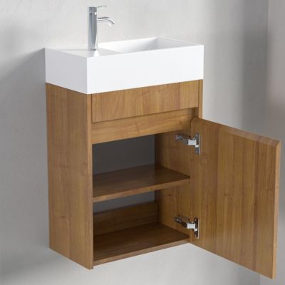 Meuble lave-mains chêne chaud LOMAZOO Ibiza - 40cm