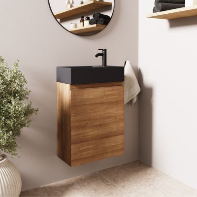 Meuble lave-mains chêne chaud LOMAZOO Malibu - 40cm