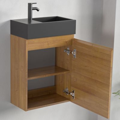 Meuble lave-mains chêne chaud LOMAZOO Malibu - 40cm