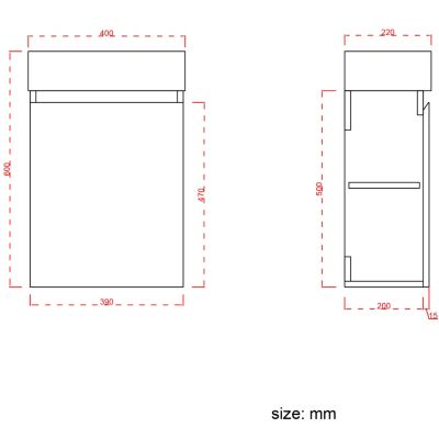 Meuble lave-mains chêne clair LOMAZOO Malibu - 40cm