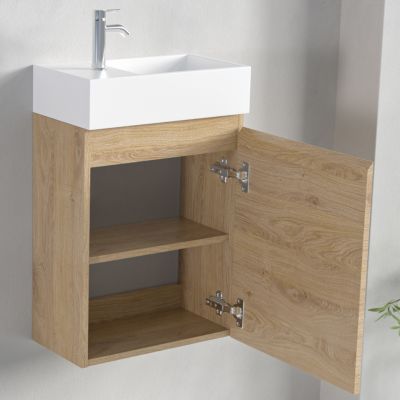 Meuble lave-mains chêne clair LOMAZOO Malibu - 40cm