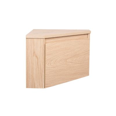 Meuble lave mains d'angle suspendu l.36,5 x H.28 x P.36,5 cm, effet bois, Homesight Noma