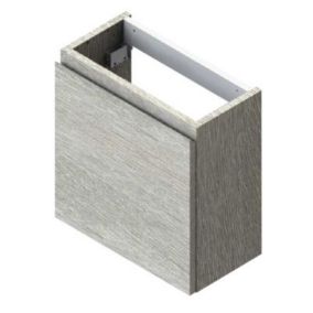 Meuble lave mains effet chêne clair l.45 x H.44 x P.21 cm, Calao