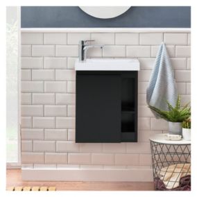 Meuble lave-mains HAMPTON Noir