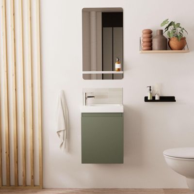 Meuble lave-mains LISA + miroir tablette